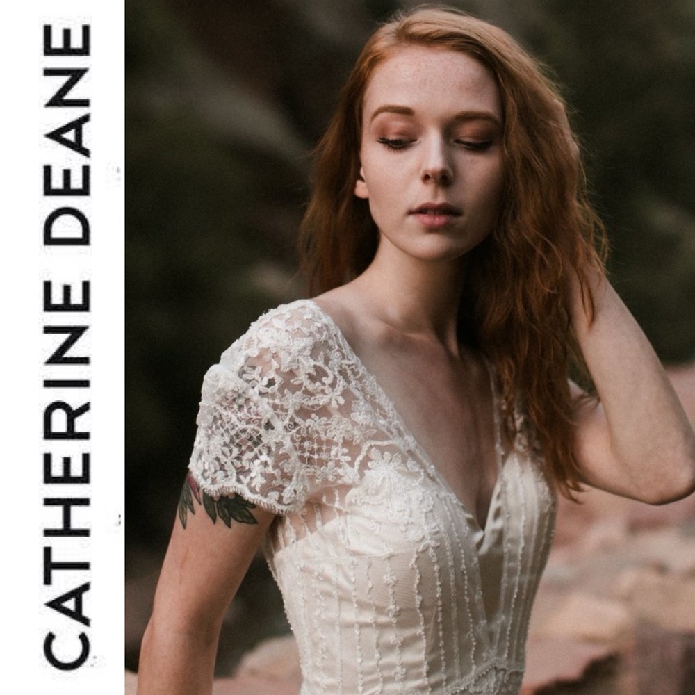 { Catherine Deane } “Selah Cream Lace Wedding Dress